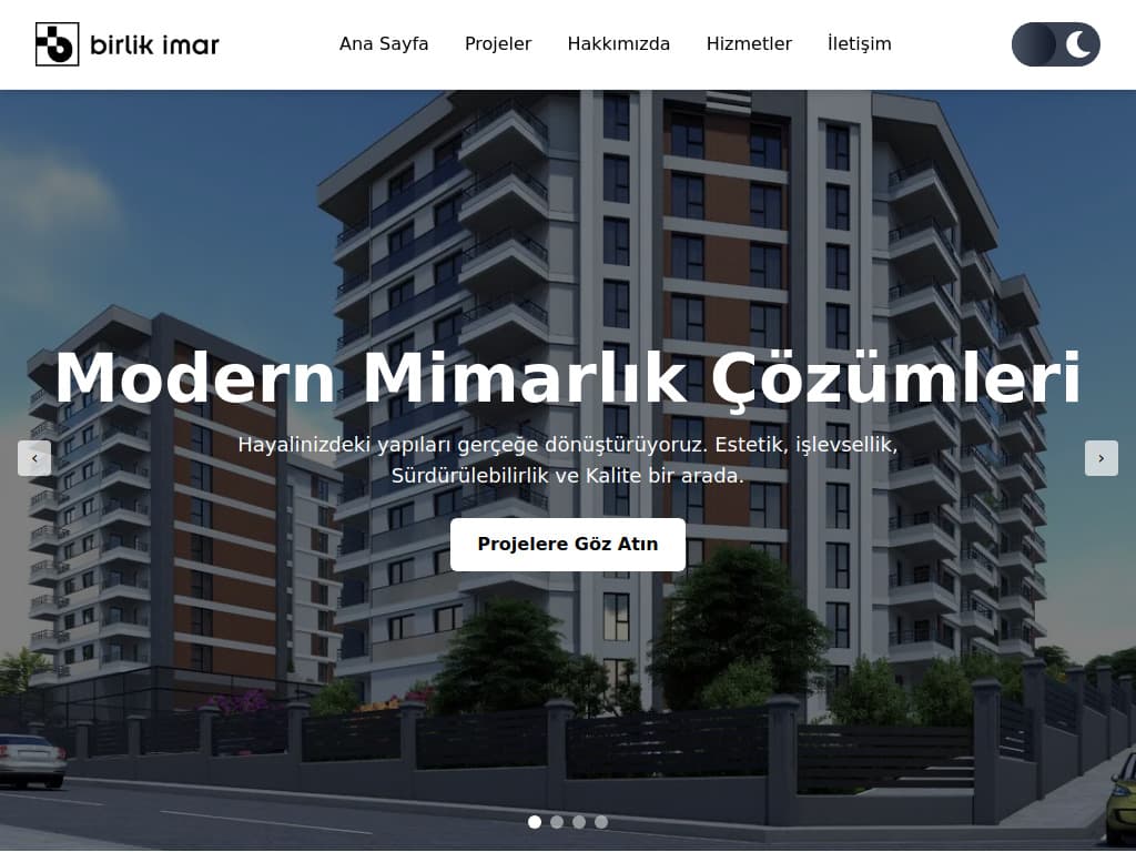 Screenshot of Birlik İmar