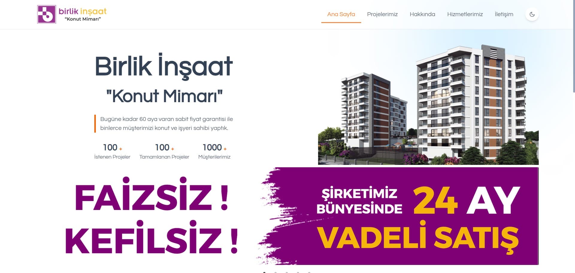 Screenshot of Birlik İnşaat