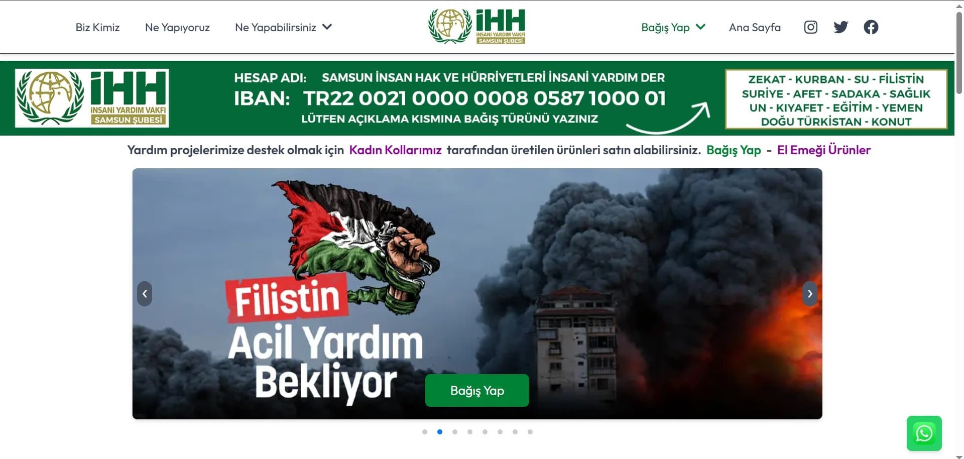 Screenshot of IHH Samsun Branch