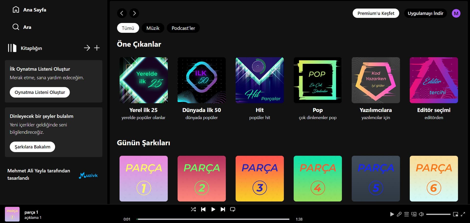 Screenshot of Muzivk