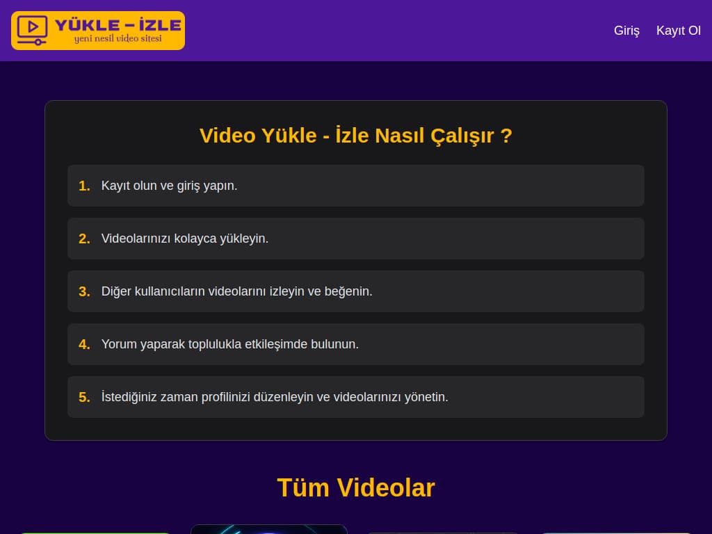 Yükle - İzle ekran görüntüsü